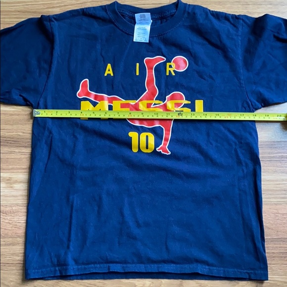 Air Messi Soccer kids 3/4 sleeve navy blue t-shirt - Picture 5 of 6